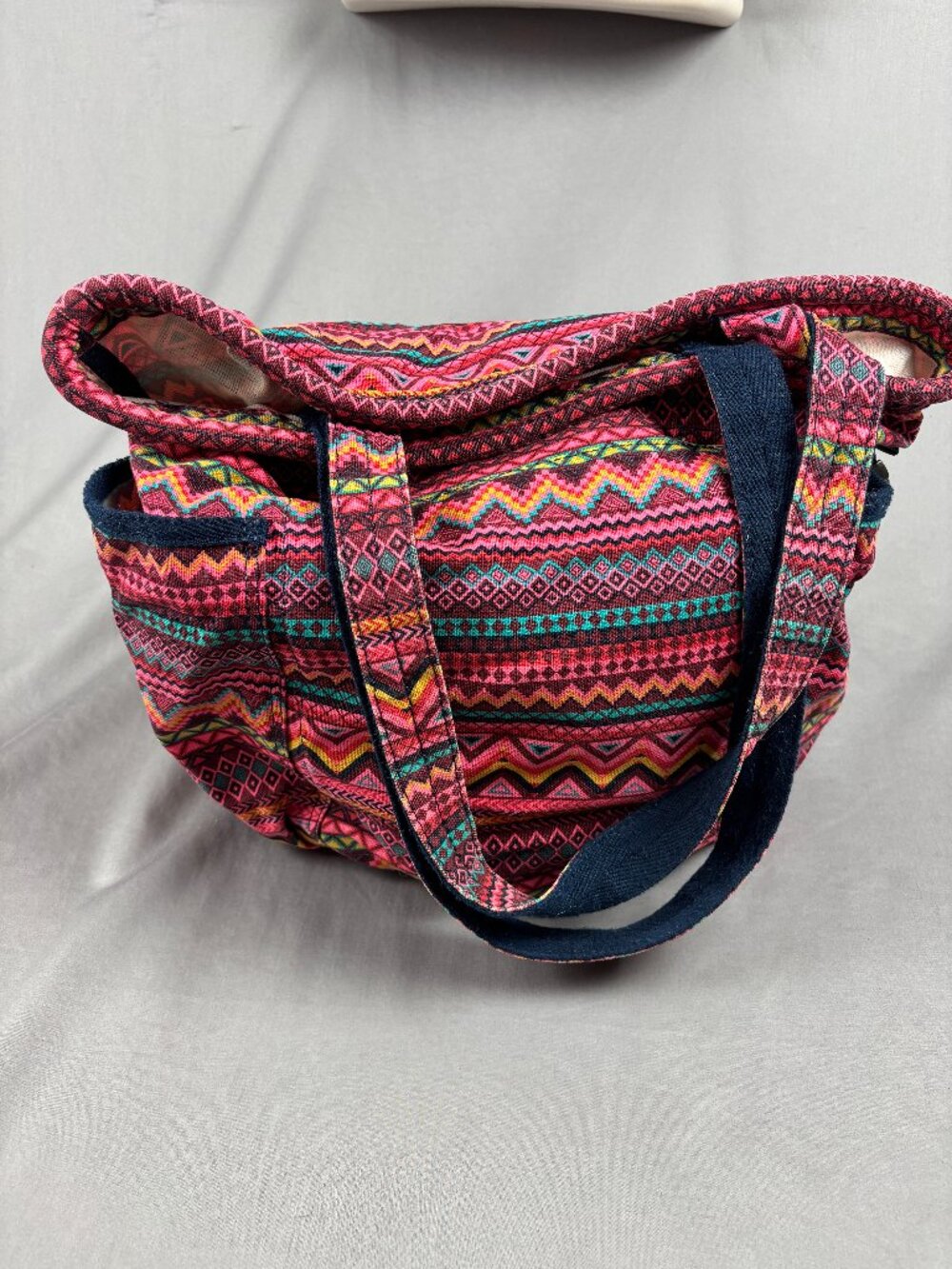 Thirty-One Retro Metro Tote Bag Multicolor Aztec Geometric Shoulder Bag Cotton